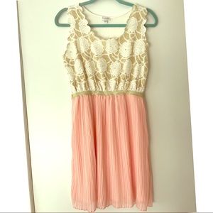 White and pink dress